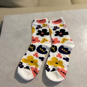 WOMEN`S CREW FLOWER FLEUR SOCKS